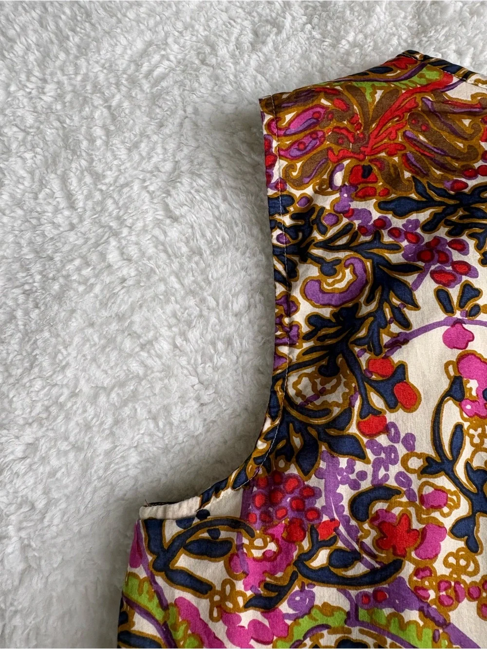 Talbots Lined Paisley Print Shell - Size 16 (XL) - Picture 12 of 15